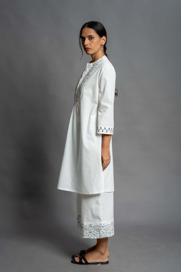 The Mayura Kurta Set | Hand Crafted Organic Poplin Set