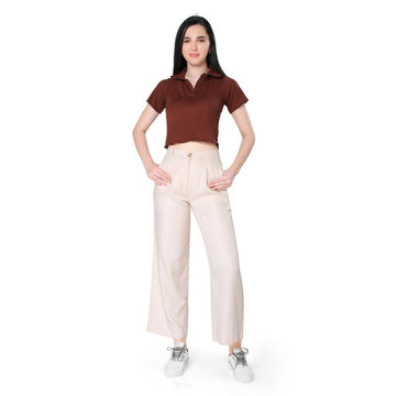 Mantra light beige pleated trouser