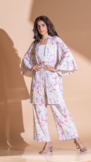 Mantra White Printed co-ord set