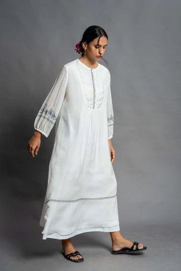 The Madhurima Dress | Hand Crafted Silk Muslin Dress