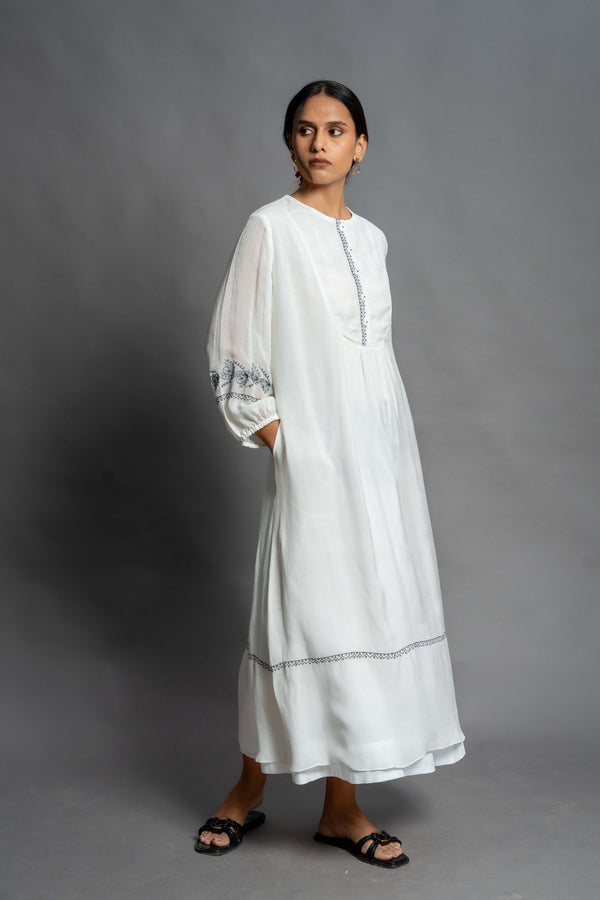 The Madhurima Dress | Hand Crafted Silk Muslin Dress