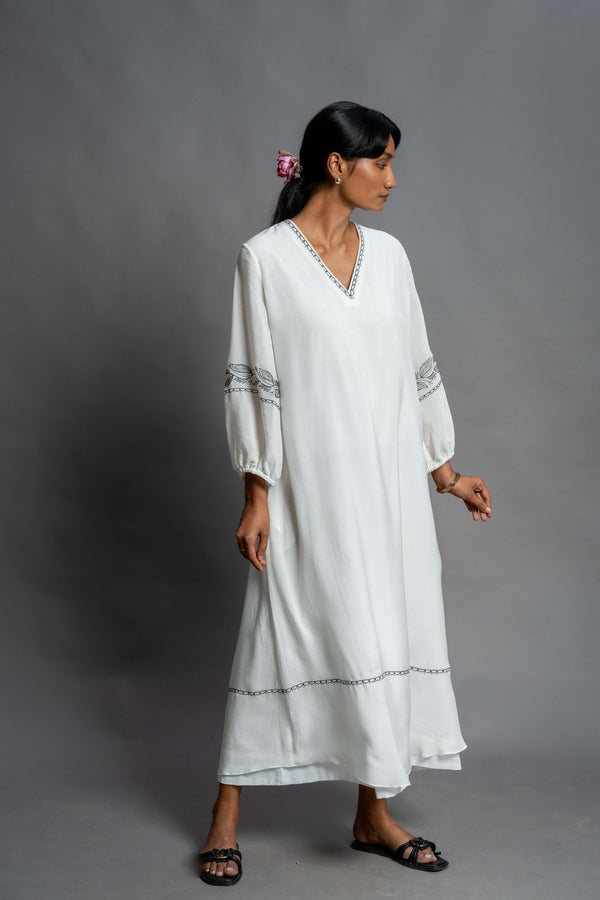 The Nandini Dress | Hand Crafted Cotton Muslin Dress