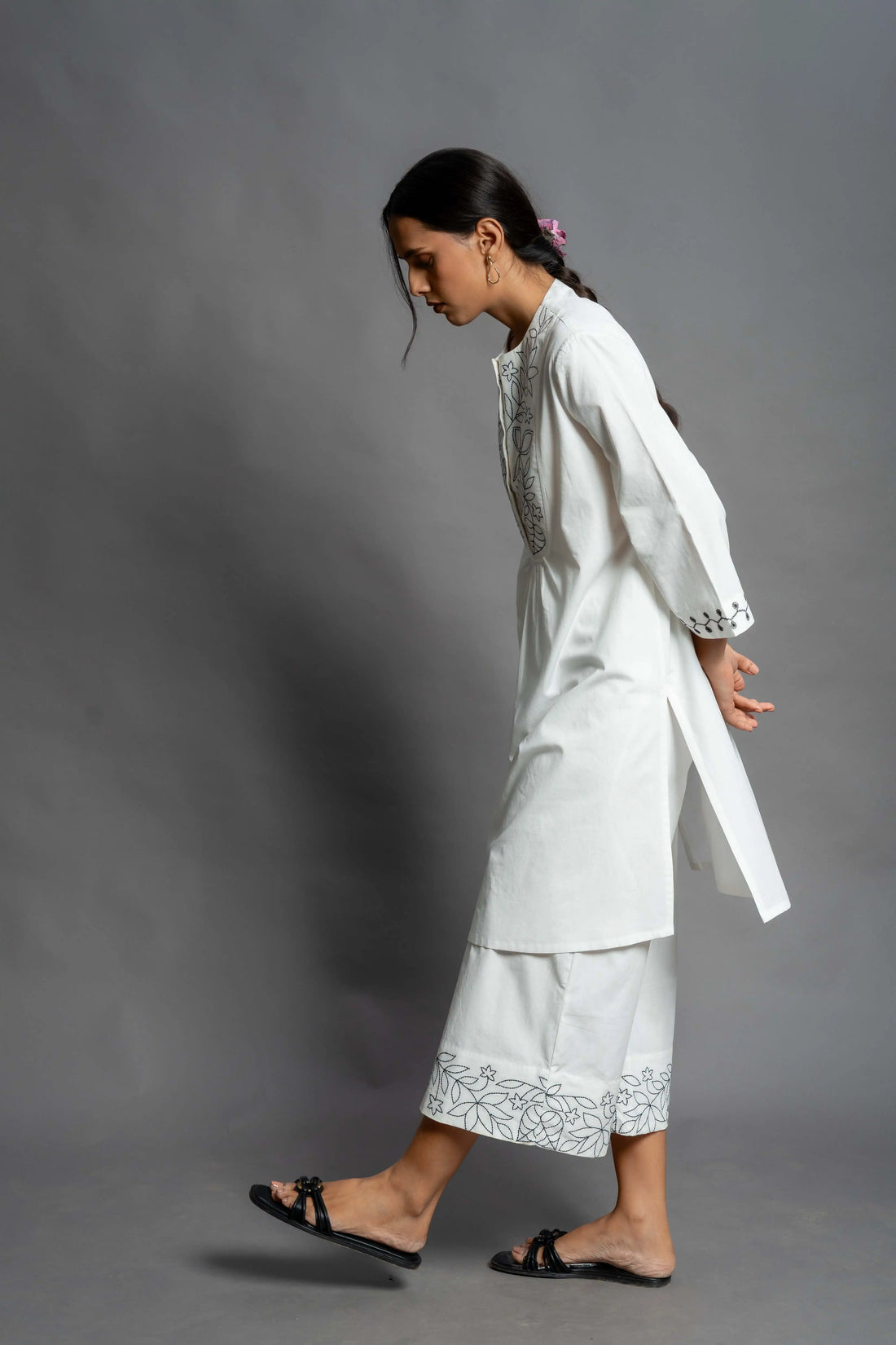 The Mayura Kurta Set | Hand Crafted Organic Poplin Set