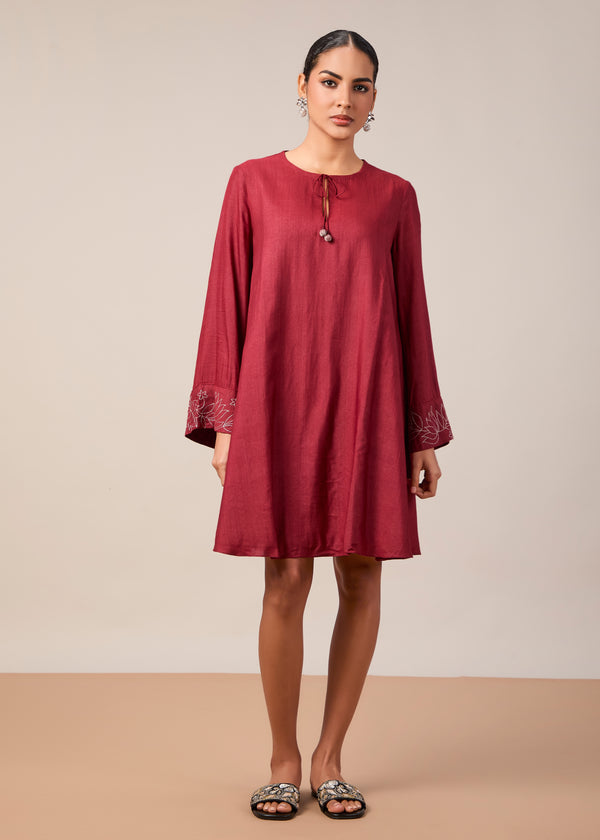 The Amarah Dress Maroon