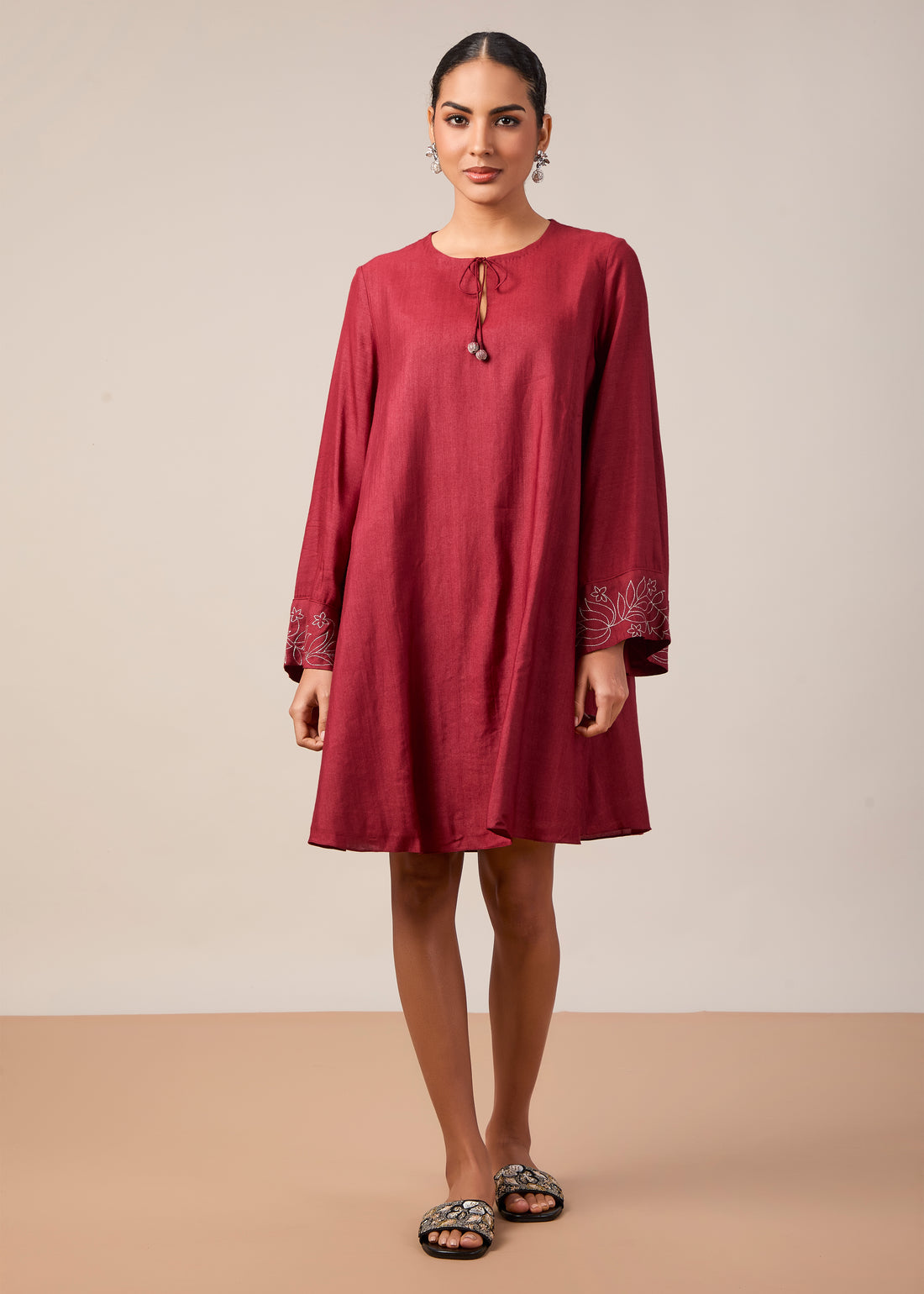 The Amarah Dress Maroon