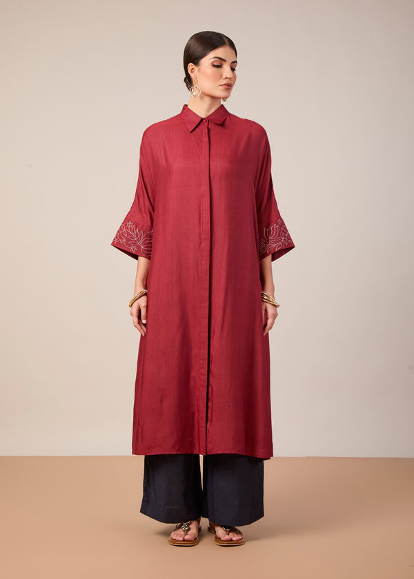 The Shanaya Kurta Set Maroon