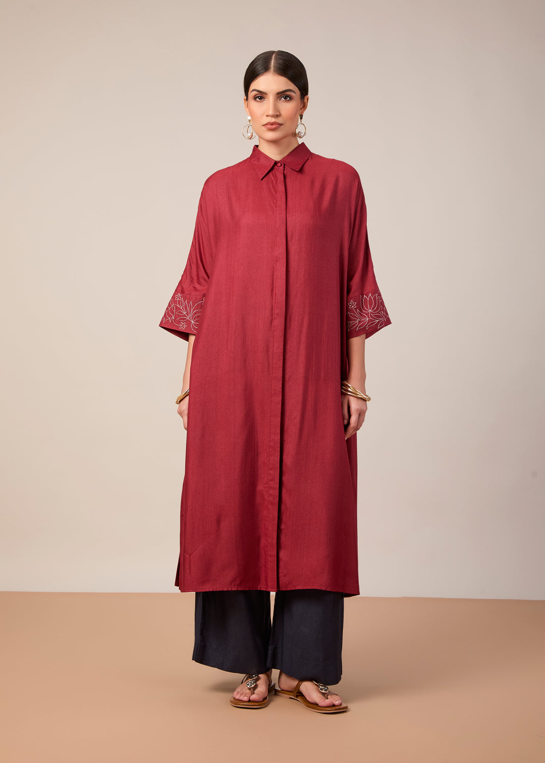 The Shanaya Kurta Set Maroon