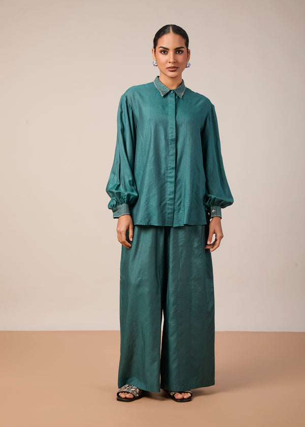 The Riya Shirt Set Teal