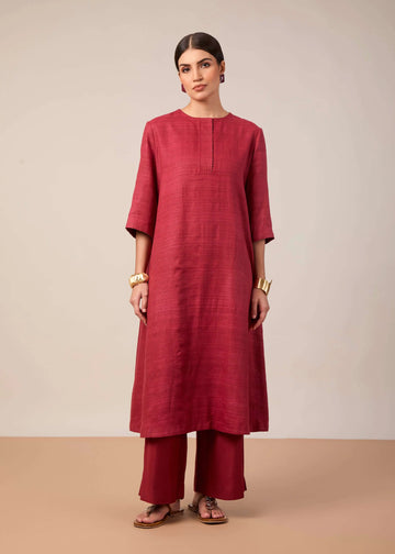 The Uma Kurti Set Maroon