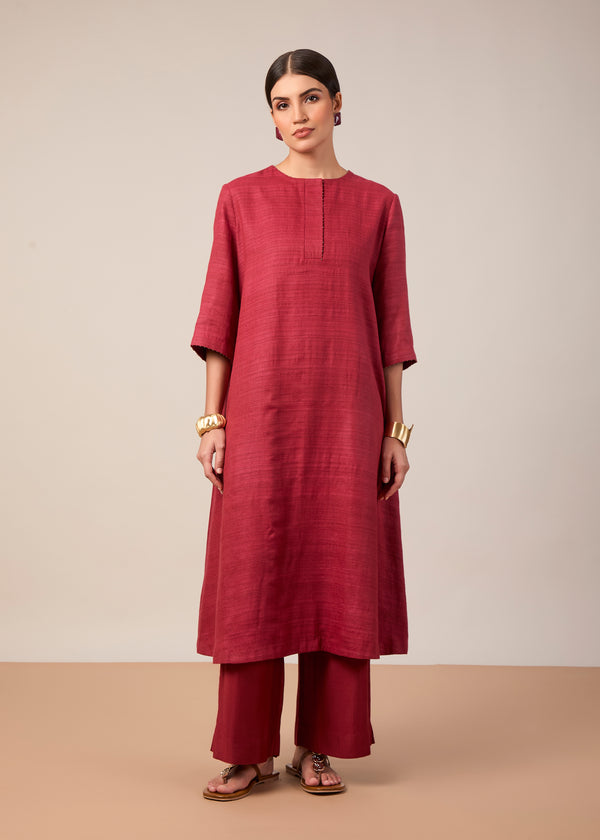 The Uma Kurti Set Maroon