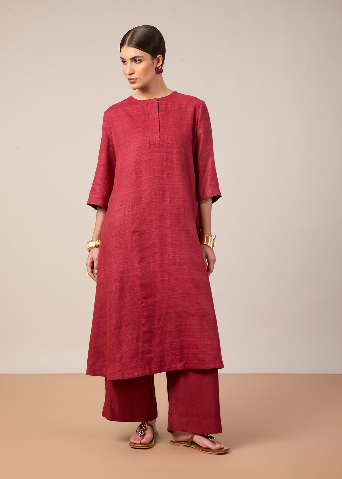 The Uma Kurti Set Maroon