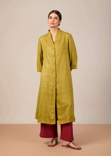 The Raniyah Kurta Set Pista Green