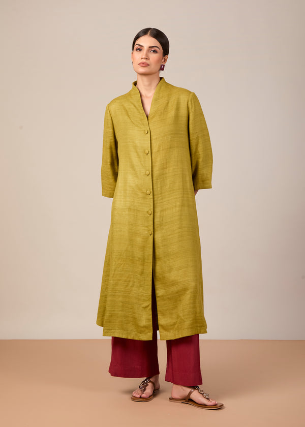 The Raniya Kurta Set Pista Green