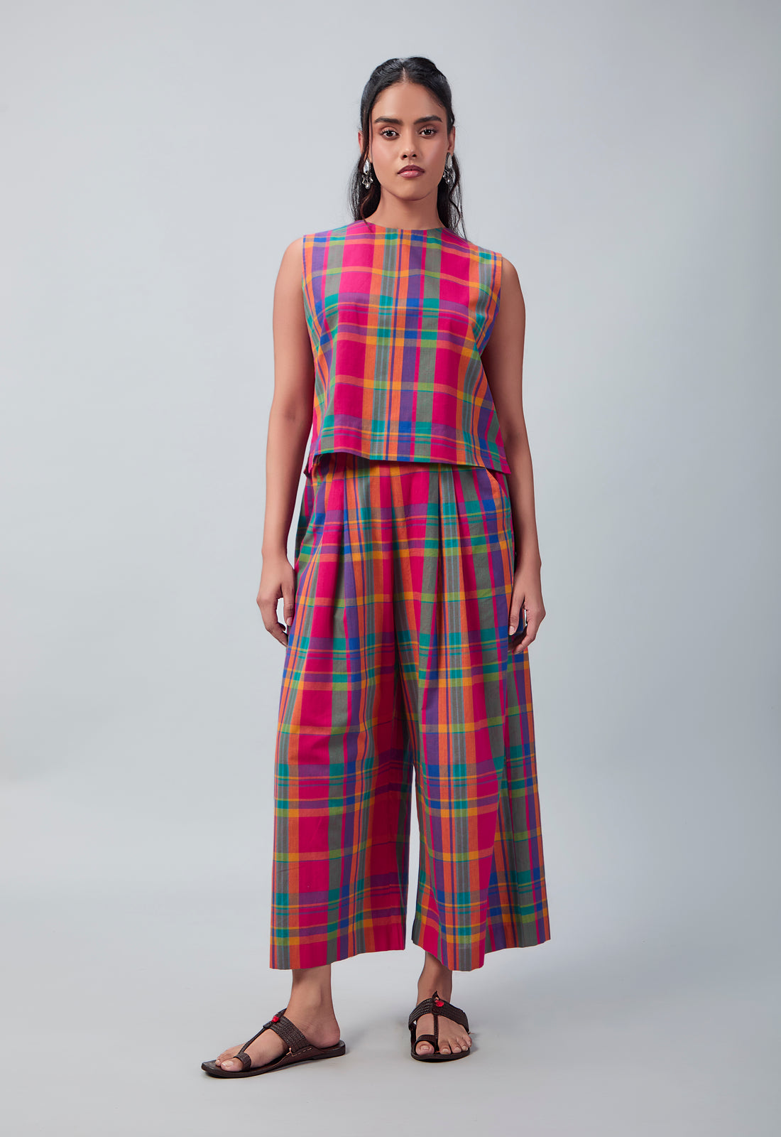 Oviya Co-ord Set | Madras Checks Cotton
