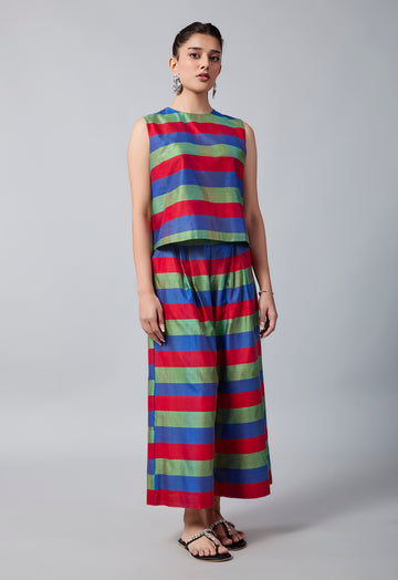 Ina Co-ord Set | Red, Blue, Green