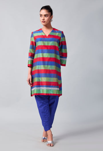 Savarna Kurta Set | Red, Blue, Green