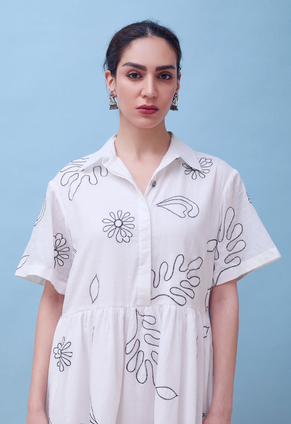 Tarangini Shirt Dress with applique