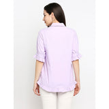 Mantra purple embroidered pocket shirt