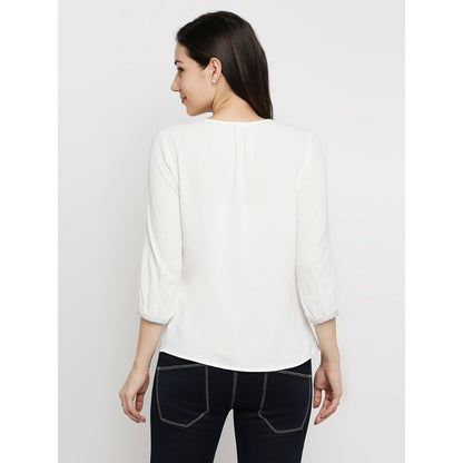 Mantra white solid key hole top