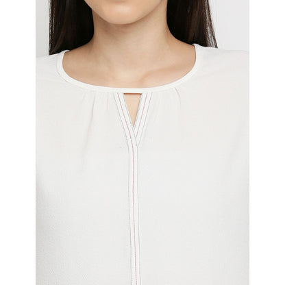 Mantra white solid key hole top