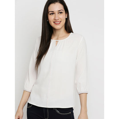 Mantra white solid key hole top
