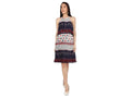 Mantra Blue floral printed pleated dress
