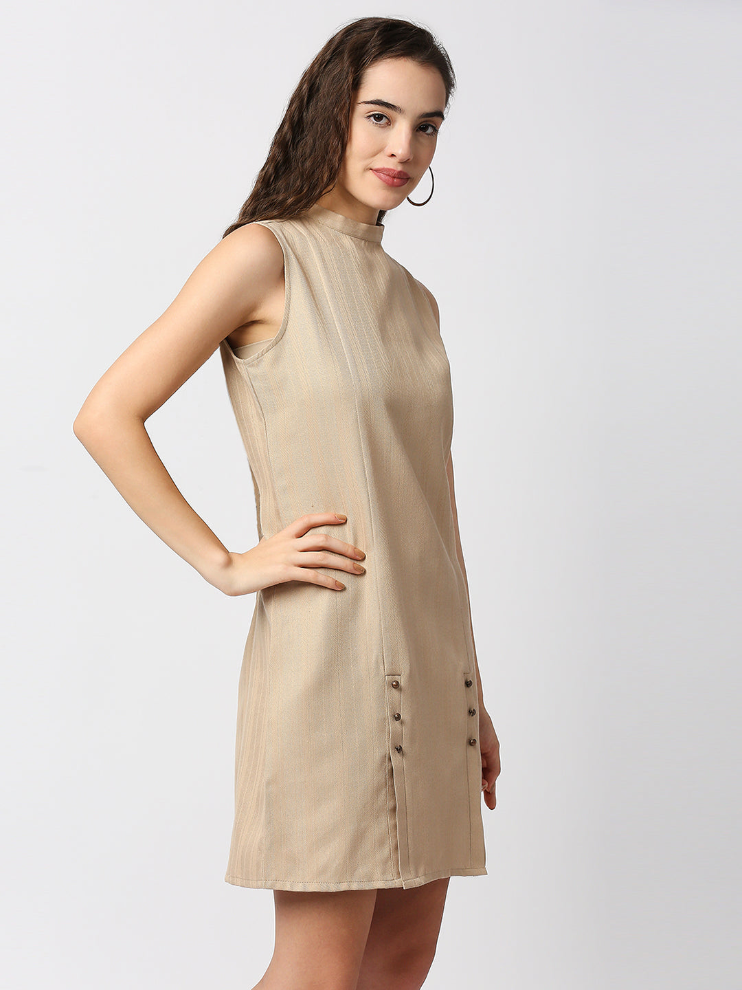 Mantra high neck sleeveless dress