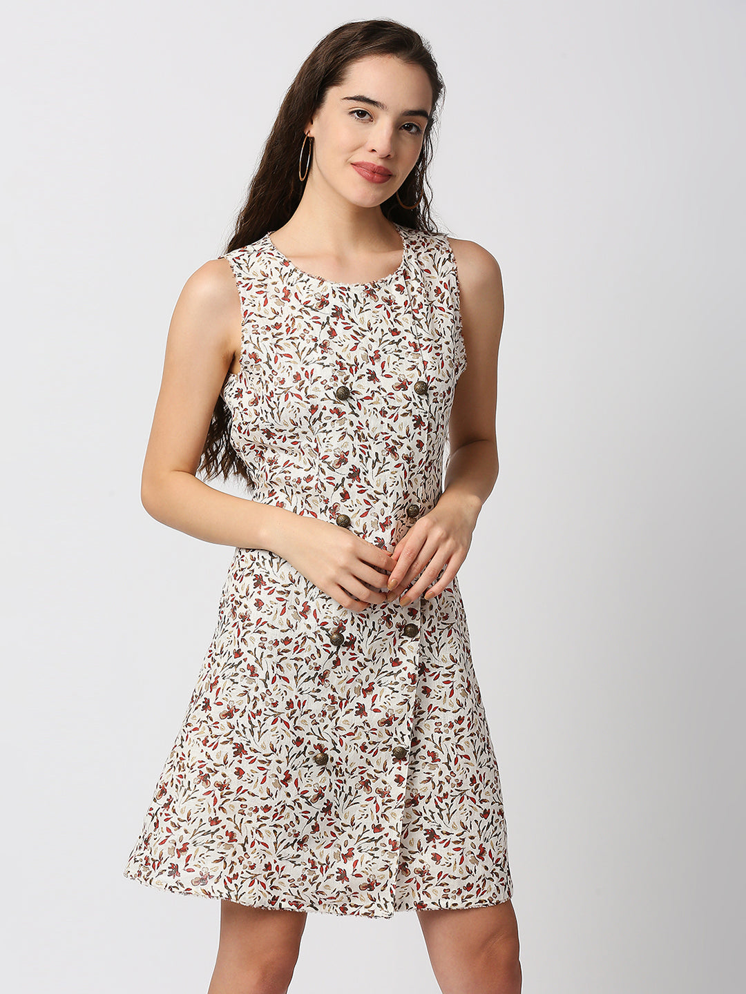 Mantra sleevless double breasted dress
