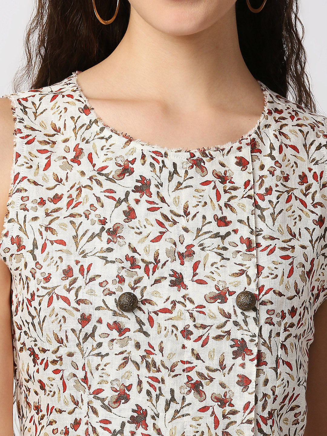 Mantra sleevless double breasted dress