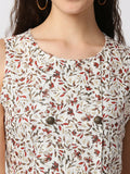 Mantra sleevless double breasted dress