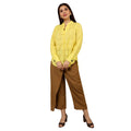 Mantra olive solid overlap culottes