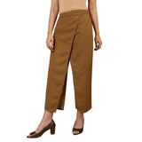 Mantra olive solid overlap culottes