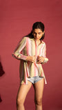Mantra Pink Striped Shirt