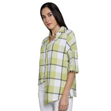 Mantra green cotton Asymmetrical Shirt