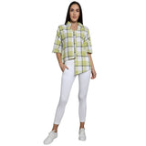 Mantra green cotton Asymmetrical Shirt