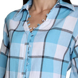 Mantra Blue cotton Asymmetrical Shirt