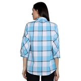 Mantra Blue cotton Bishop sleeve shirt