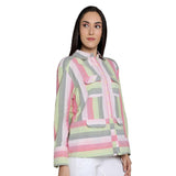 Mantra pink stripe Cotton Boxy shirt