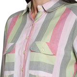 Mantra pink stripe Cotton Boxy shirt