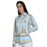 Mantra Blue stripe Cotton Boxy shirt