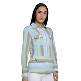 Mantra Blue stripe Cotton Boxy shirt