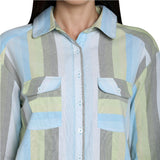 Mantra Blue stripe Cotton Boxy shirt