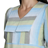 Mantra Blue  cotton Sailor collar top