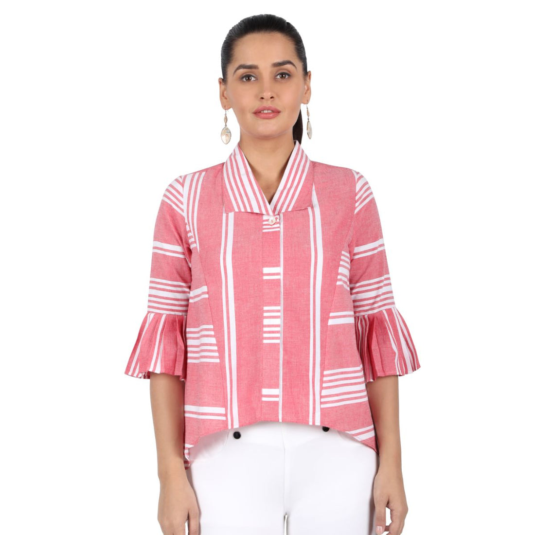 Mantra Coral Asymmetrical Shirt