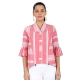 Mantra Coral Asymmetrical Shirt