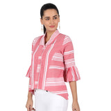 Mantra Coral Asymmetrical Shirt