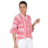 Mantra Coral Asymmetrical Shirt