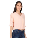 Mantra peach solid Dolman top