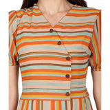 Mantra mustard georgette Overlap dress