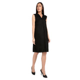 Mantra black solid A-line dress